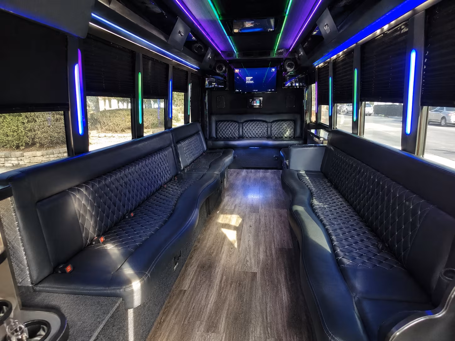 staten island 15 passenger party bus interior